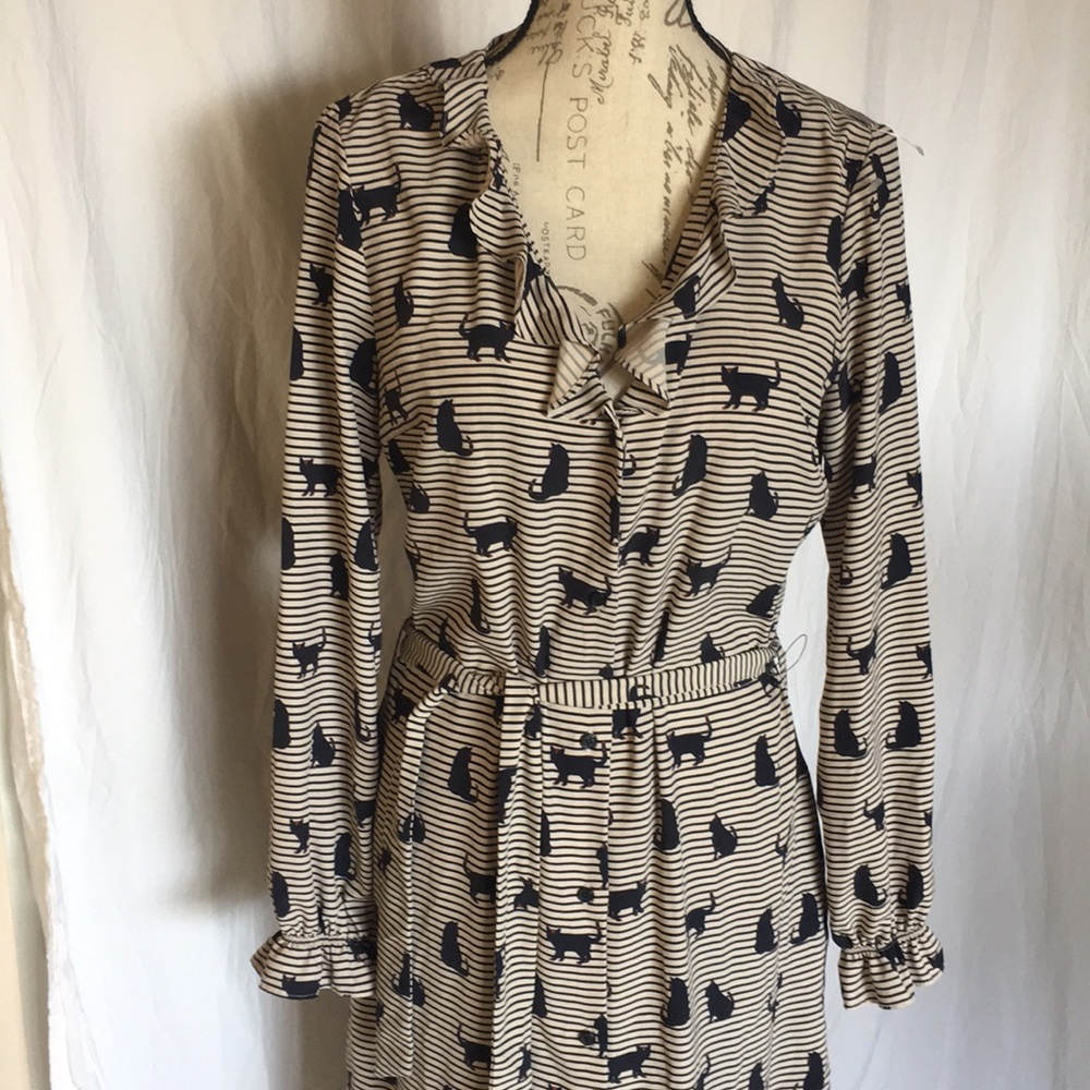 Cat Print Dress😸 Size 8 UK sizing